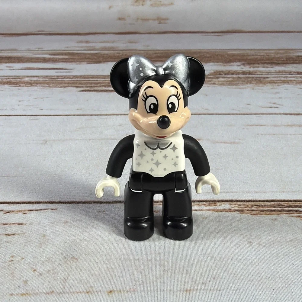 LEGO Duplo Silver Minnie Mouse Figure Disney 100th Anniversary Replacement Used